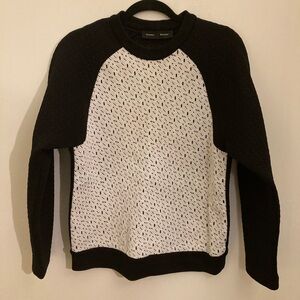 Proenza Schouler Black and White Crew Neck Sweater